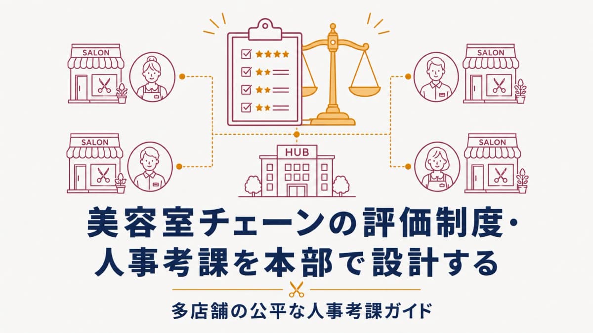 【2026年版】美容室チェーンの評価制度・人事考課を本部で設計する|多店舗の公平な人事考課ガイド