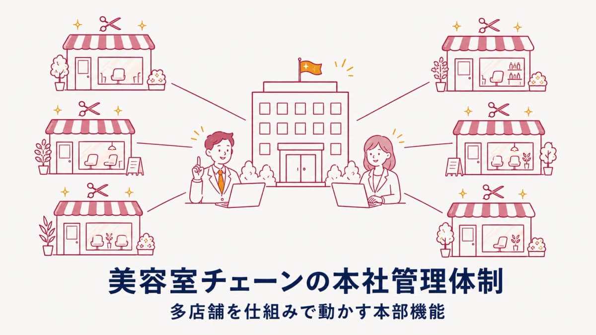 美容室チェーンの本社管理体制の作り方|多店舗を仕組みで動かす本部機能【2026年版】