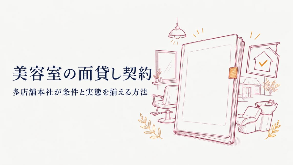 美容室の面貸し契約|多店舗本社が条件と実態を揃える方法【2026年版】