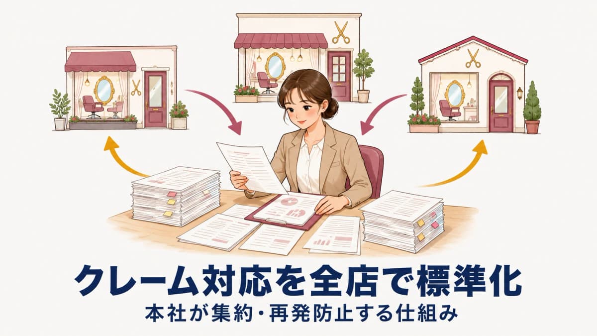 【2026年版】美容室チェーンのクレーム対応を全店で標準化する|本社が集約・再発防止する仕組み