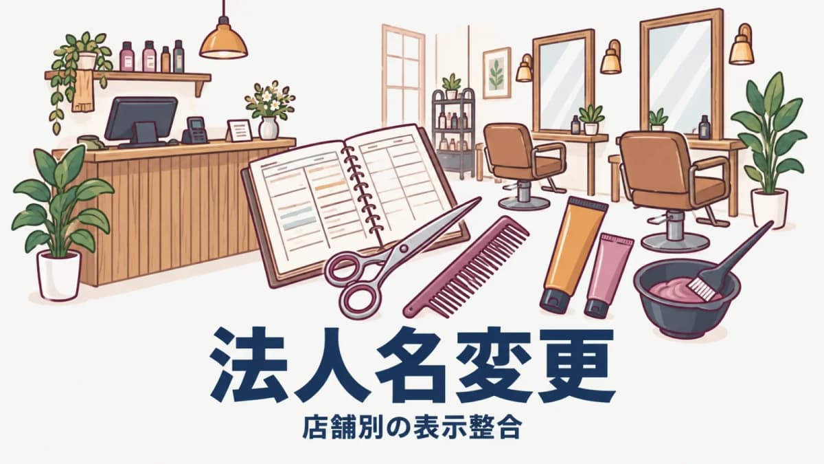 美容所の法人名変更|多店舗本社の届出・台帳管理