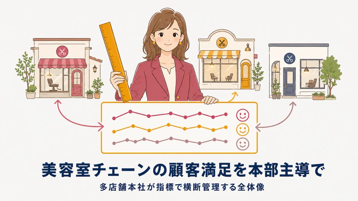 【2026年版】美容室チェーンの顧客満足(CS)向上を本部主導で進める方法|多店舗本社が指標で管理する全体像