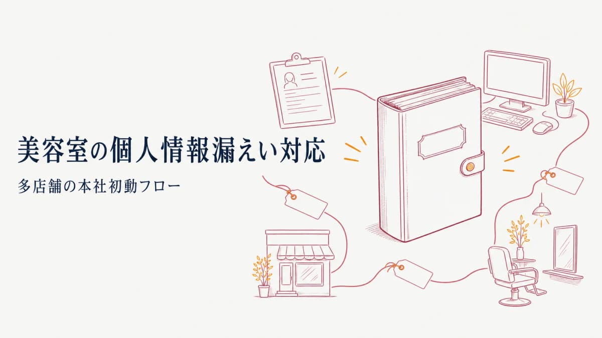 美容室の個人情報漏えい対応|多店舗の本社初動フロー【2026年版】