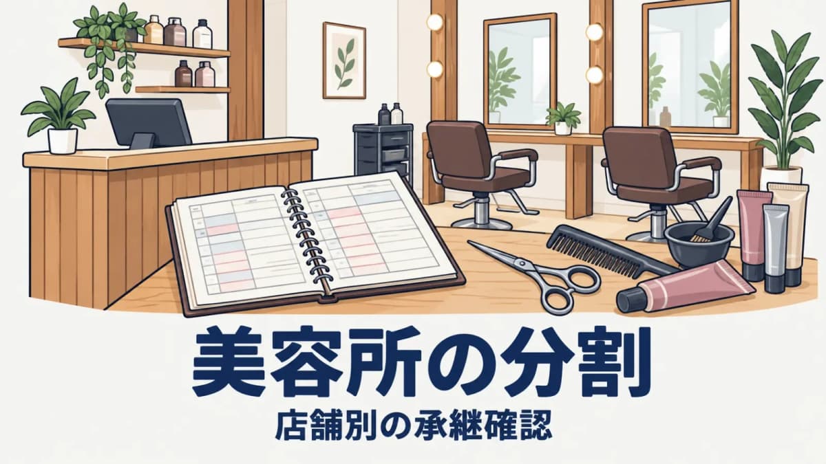 美容所の分割|承継届を多店舗本社が確認する流れ