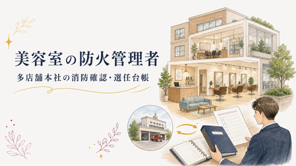 美容室の防火管理者|多店舗本社の消防確認・選任台帳【2026年版】