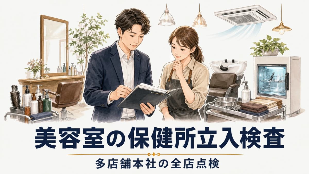 美容室の保健所立入検査|多店舗本社の全店点検ガイド【2026年版】