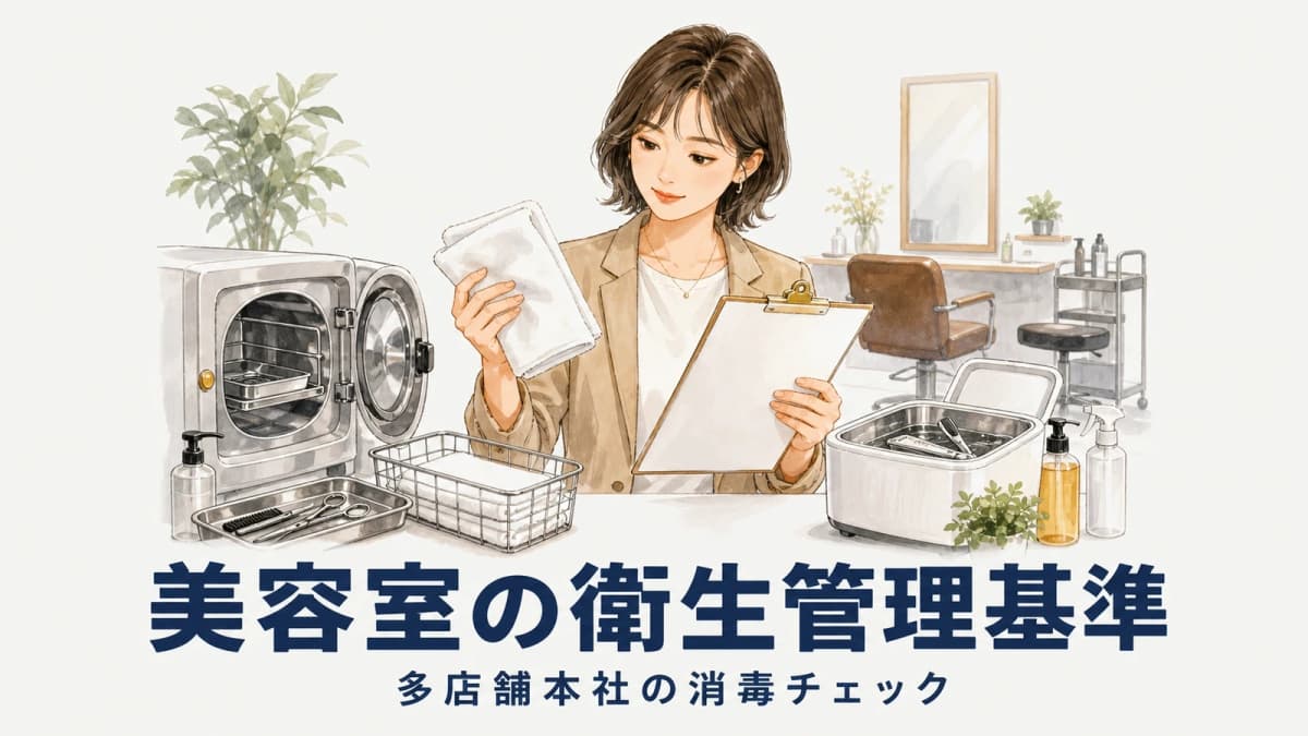 美容室の衛生管理基準|多店舗本社の消毒チェックリスト【2026年版】