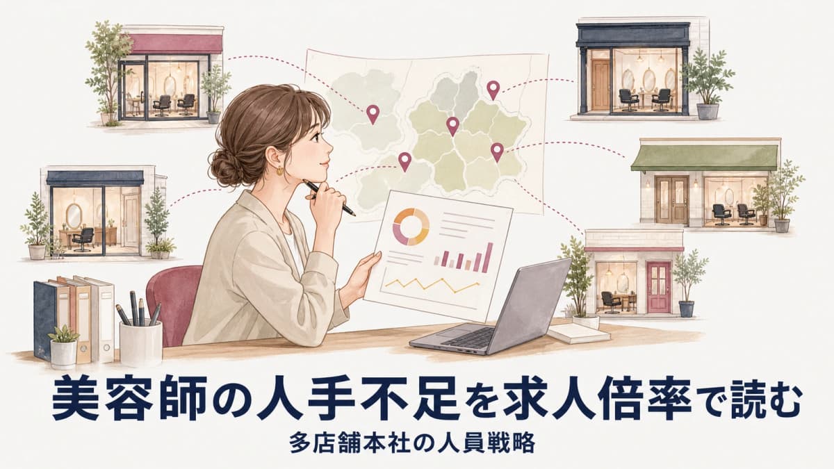 美容師の人手不足を求人倍率で読む|多店舗本社の人員戦略【2026年版】