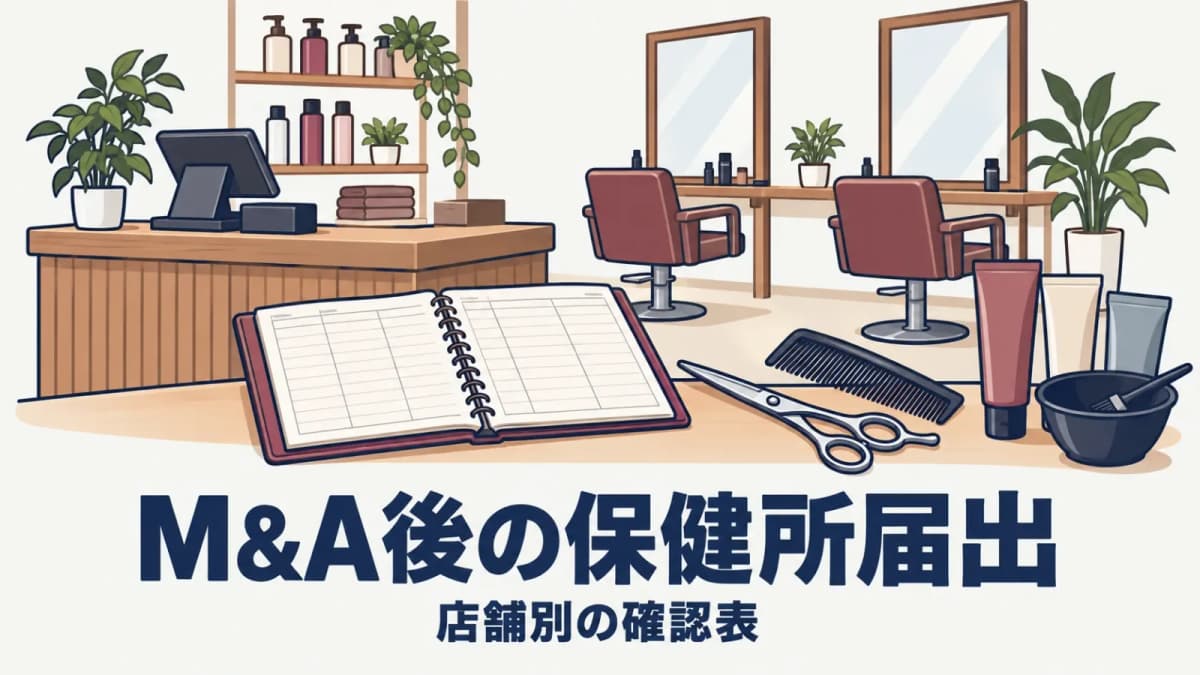 美容室M&A後の保健所届出|多店舗本社の確認表