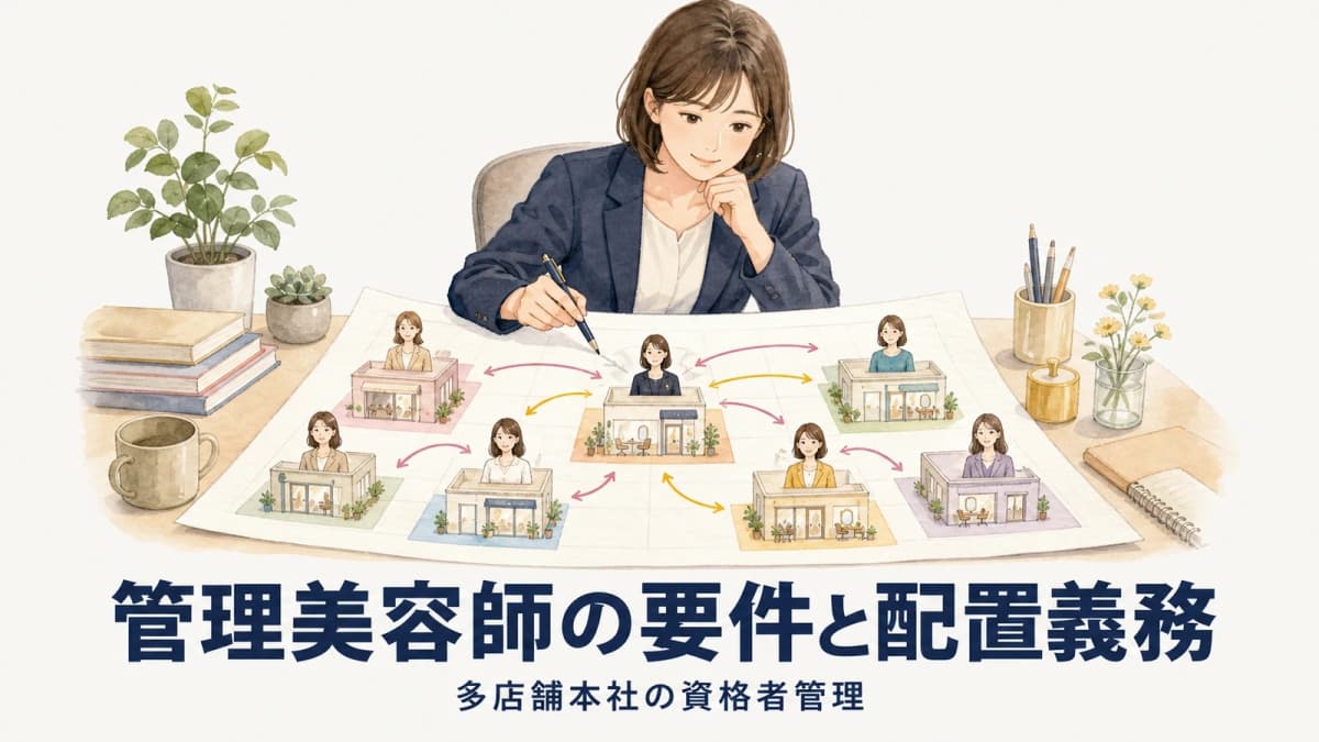 管理美容師の要件と配置義務|多店舗本社の資格者管理【2026年版】