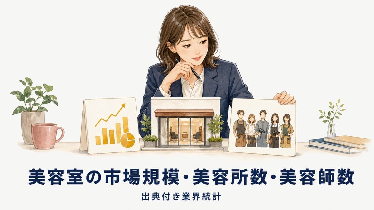 美容室の市場規模・美容所数・美容師数|出典付き業界統計【2026年版】