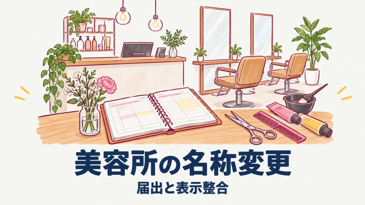 美容所の名称変更|多店舗本社がそろえる届出と表示