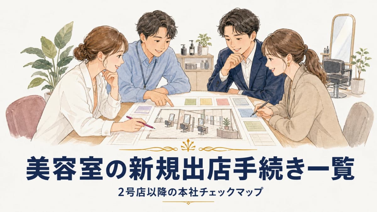 美容室の新規出店手続き一覧|2号店以降の本社チェックマップ【2026年版】