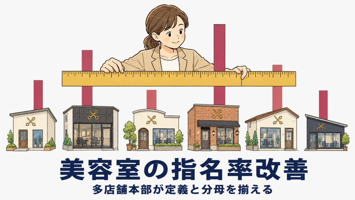 美容室の指名率の改善|多店舗本部が定義・分母の揃え方・店舗間比較を整える【2026年版】