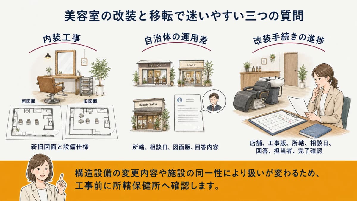 美容室の改装と移転で迷いやすい三つの質問