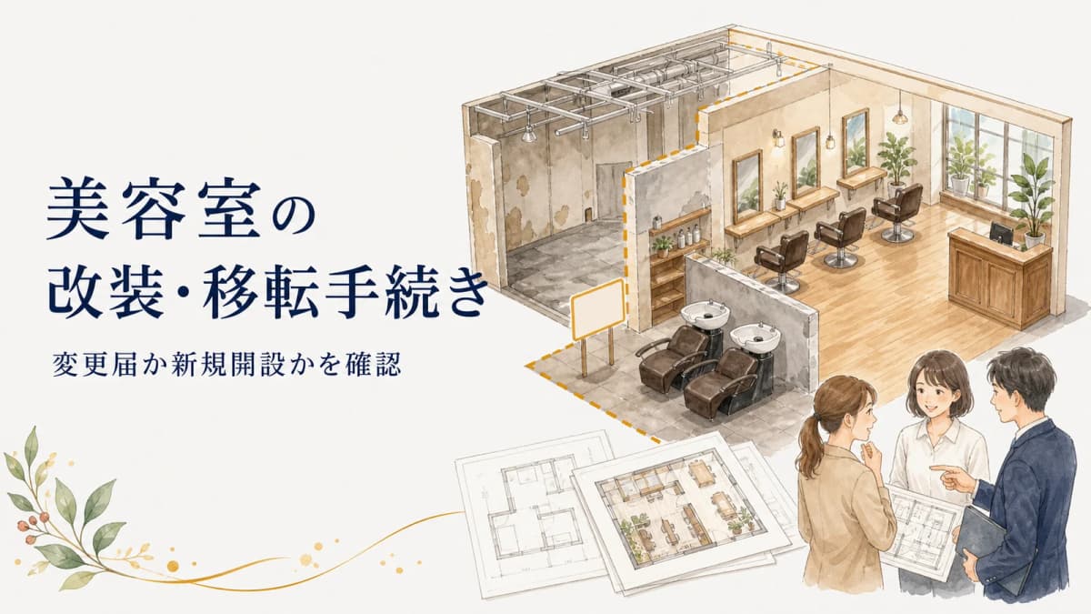 美容室の改装・移転手続き|変更届か新規開設かを確認【2026年版】