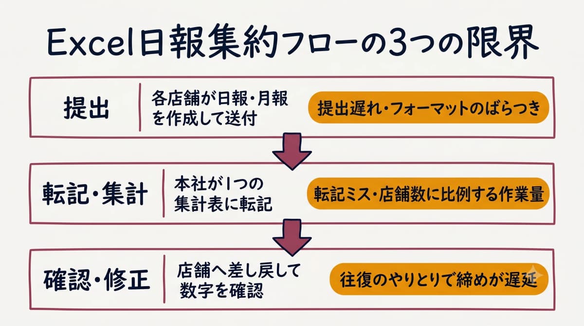 Excel日報集約フローの3つの限界
