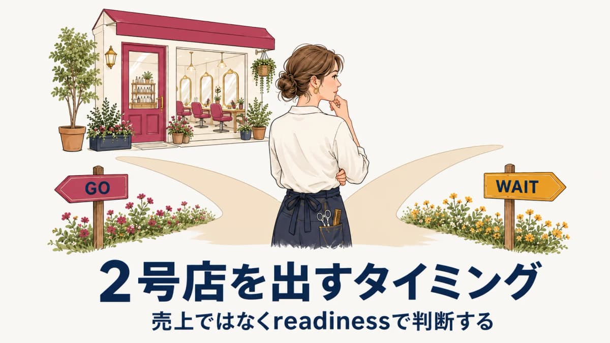 美容室の2号店を出すタイミング|多店舗化のreadinessをGO/WAIT早見表で判断【2026年版】