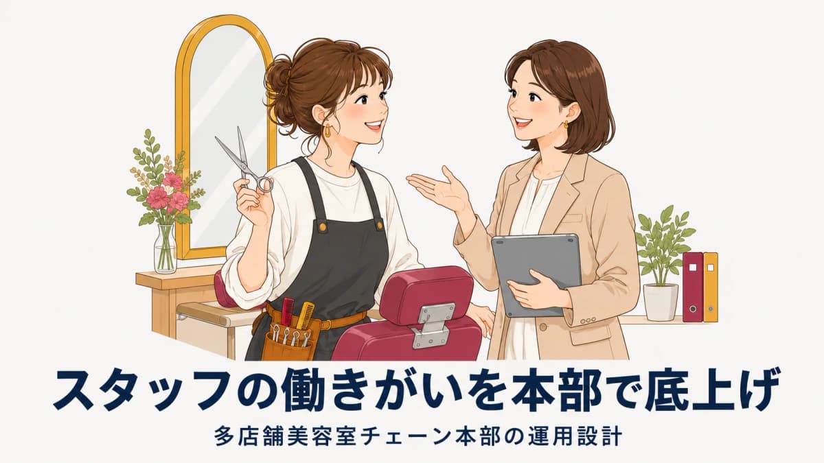 美容室のスタッフエンゲージメント|多店舗本部が働きがいを高める運用設計【2026年版】