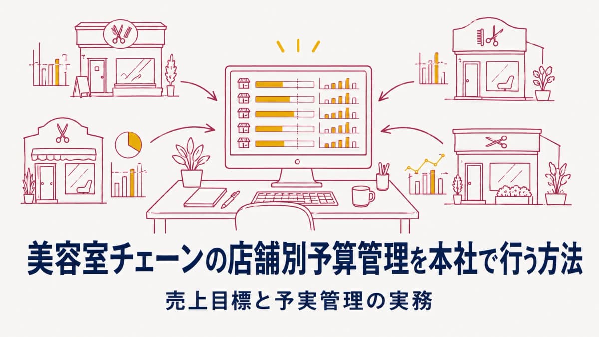 【2026年版】美容室チェーンの店舗別予算管理を本社で行う方法|売上目標と予実管理の実務