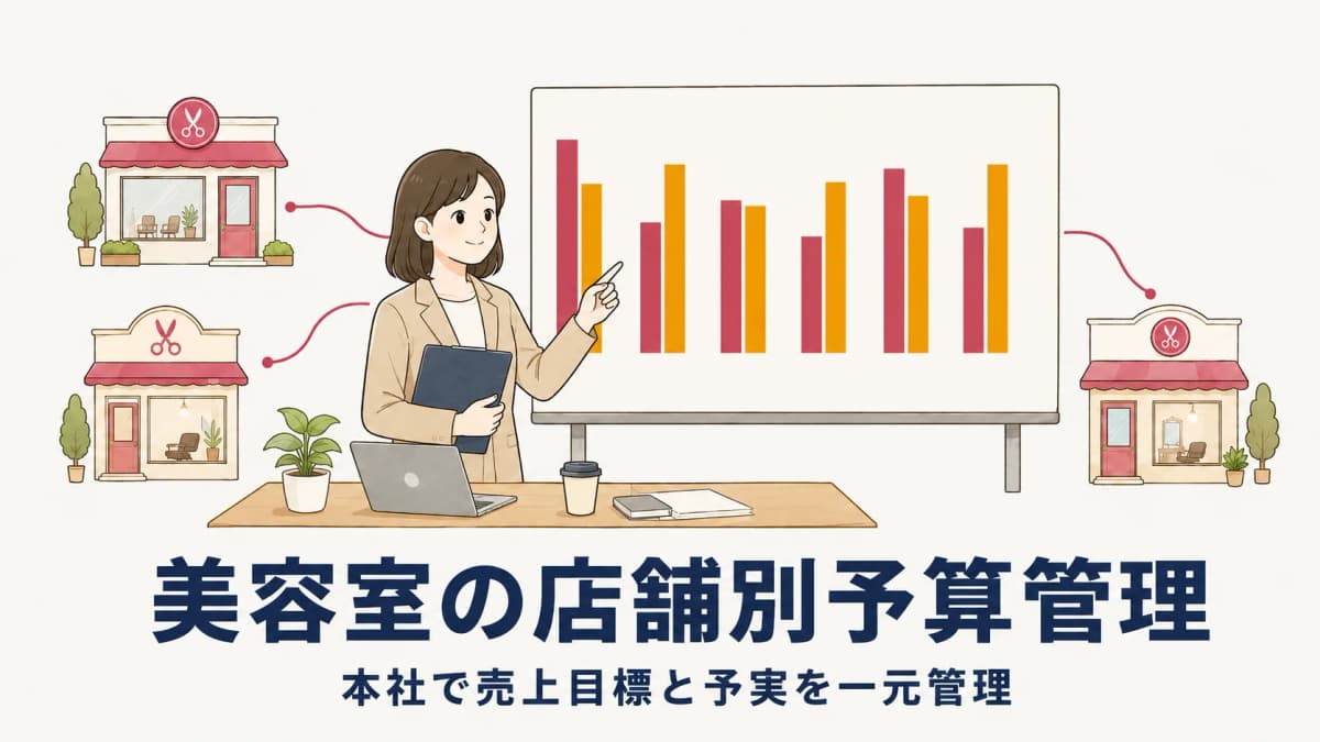 【2026年版】美容室チェーンの店舗別予算管理を本社で行う方法|売上目標と予実管理の実務