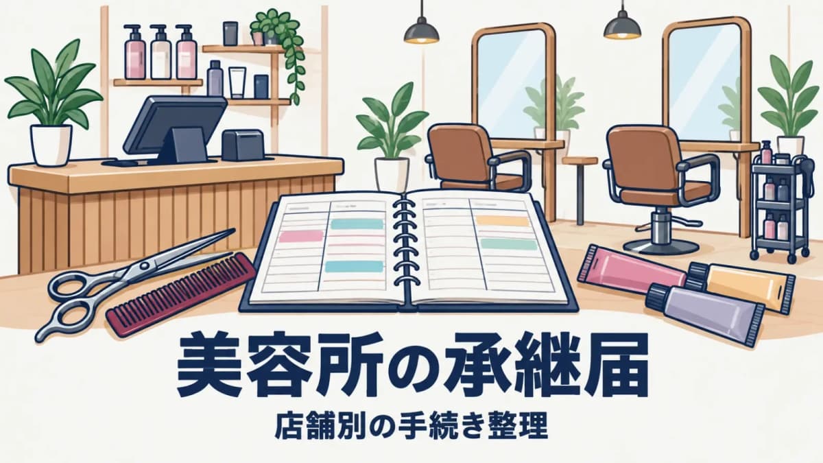 美容所の承継届|多店舗本社の店舗別手続き整理