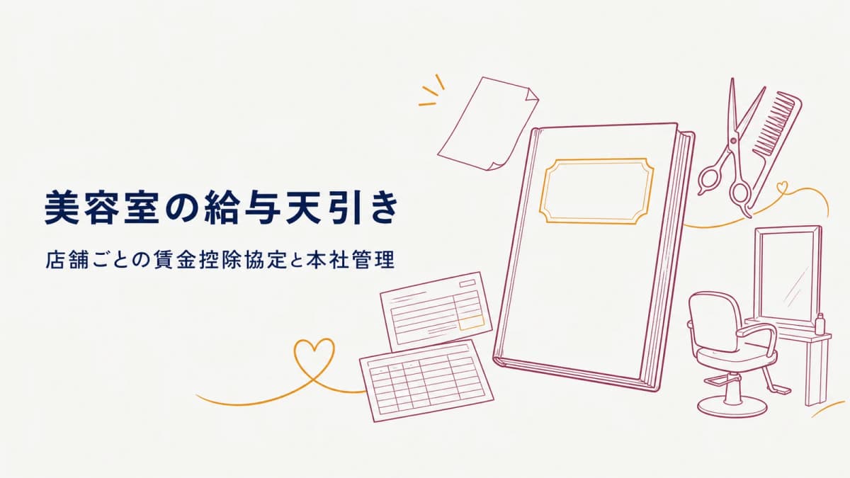 美容室の給与天引き|店舗ごとの賃金控除協定と本社管理【2026年版】