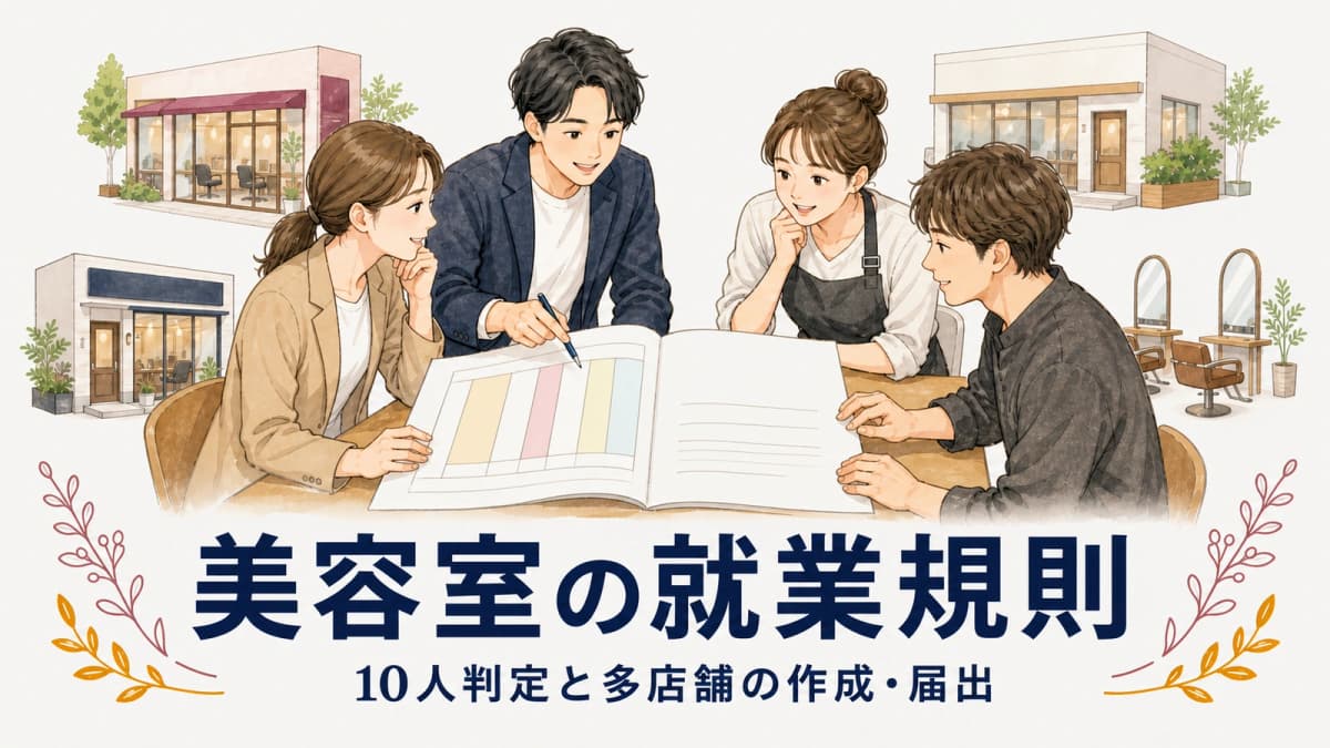 美容室の就業規則|10人判定と多店舗の作成・届出【2026年版】